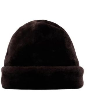 Nour Hammour Blokes Shearling Hat - Black