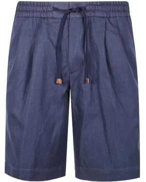 Incotex Drawstring-Waist Shorts - Blue