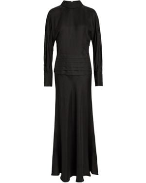 Rohe Tuxedo-Style Silk Midi Dress - Black