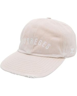 Courreges Courrèges Logo Embroidered Baseball Cap - White