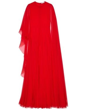 Givenchy Silk-Crepon Gown - Red