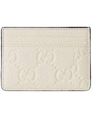 Gucci Gg Emblem Card Case - White