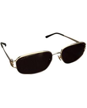 Gucci Rectangular-Frame Sunglasses - White
