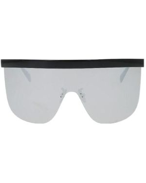 Celine Mask-Frame Rimless Sunglasses - White