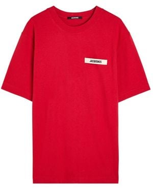 Jacquemus Le T-Shirt Gros Grain Cotton T-Shirt - Red