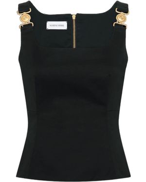 Marine Serre Square-Necked Vest - Black