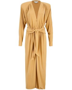 Stella McCartney Long Sleeved Creped Jersey Jumpsuit - Metallic