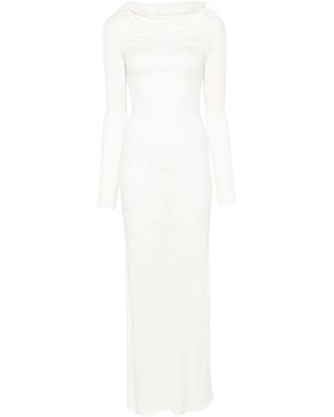 AYA MUSE Fine-Knit Maxi Dress - White