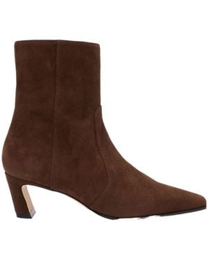 Stuart Weitzman Pointed-Toe Ankle Boots - Brown