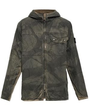 Stone Island Zipper Casual Jacket - Gray