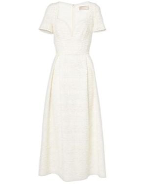 Elie Saab Macramé Midi Dress - White