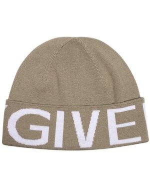 Givenchy Logo Woollen Cap - Natural