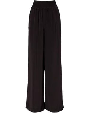 JOSEPH Nour Wide-Leg Trousers - Black