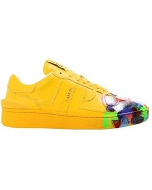 Lanvin Clay Painted-Toe Sneakers - Yellow