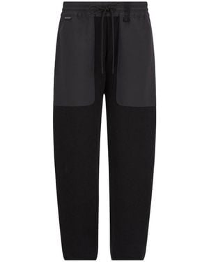 Moncler Drawstring Panelled Joggers - Black