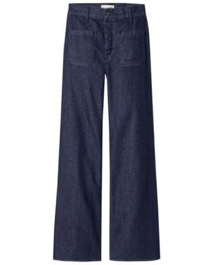 Nili Lotan Florence Patch-Pockets Jeans - Blue