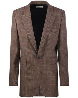Saint Laurent Long-Sleeved Suit Jacket - Brown