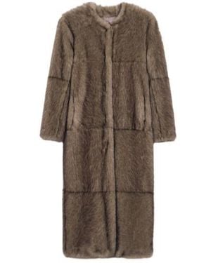 Stand Studio Hilma Faux-Fur Coat - Brown