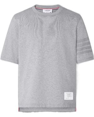 Thom Browne 4-Bar Ottoman T-Shirt - Gray