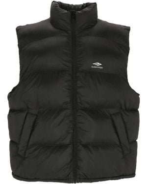 Balenciaga 3B Sports Icon Puffer Vest - Black