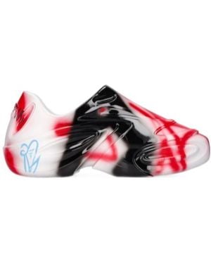 Dolce & Gabbana Graffiti Low-Cut Sneakers - Red