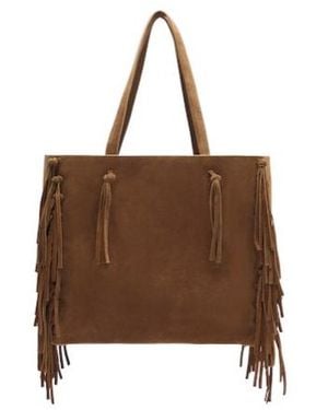 Nili Lotan Joni Fringed Suede Tote Bag - Brown