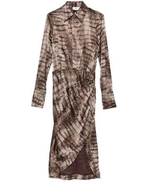 Elisabetta Franchi Shirt Dresses - Brown