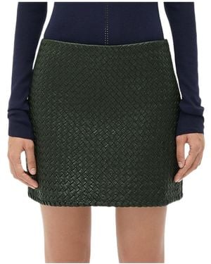 Bottega Veneta Intrecciato Mini Skirt - Black