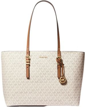 MICHAEL Michael Kors Monogram Tote Bag - Natural