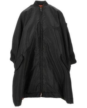 MM6 by Maison Margiela Oversized Bomber Cape - Black