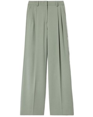 Filippa K Darcey Pleated Wide-Leg Trousers - Green