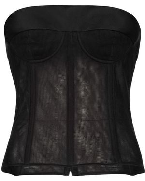 Maison Margiela Lace-Up Detailed Corset - Black