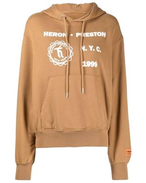Heron Preston Hooded Hoodie - Natural