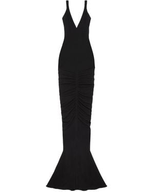 Givenchy Twisted Straps Ruched Dress - Black
