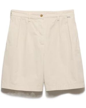Prada Old Gabardine Bermuda Shorts - Natural