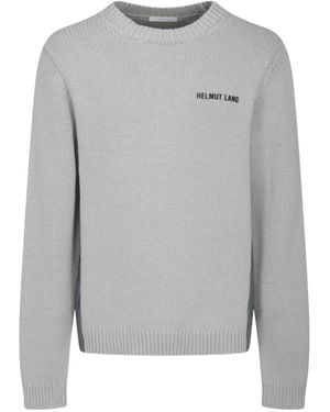 Helmut Lang Logo Printed Panelled Jumper - Grey