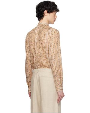 Valentino All-Over Patterned Button-Up Shirt - Orange