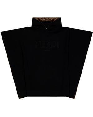 Fendi Logo Shawl - Black