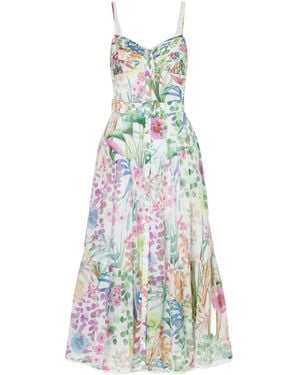 Charo Ruiz Cotton-Blend Voile Midi Dress - White