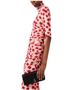 Stella McCartney Gathered Printed Mesh T-Shirt