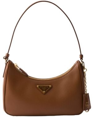 Prada Re-Edition 2005 Saffiano Leather Mini-Bag - Brown