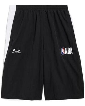 Balenciaga Nba Logo Basketball Shorts - Black