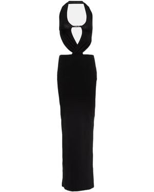 AYA MUSE Chain-Detail Cutout Maxi Dress - Black