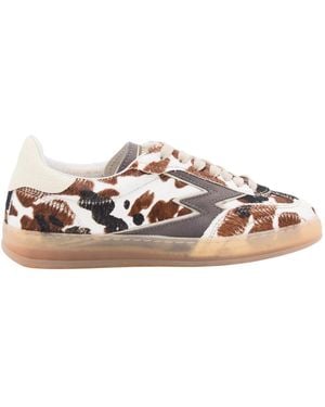 MOA Moaconcept Cow Printed Club Lace-Up Sneakers - Pink