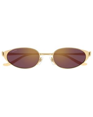 Cartier Oval-Frame Sunglasses - Multicolour