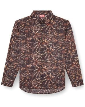 DIESEL S-Simply-Spider Shirt - Brown
