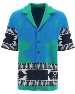 Alanui Graphic Printed Buttoned Shirt - Blue