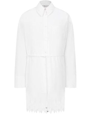 Blumarine Lace Shirt Dress - White