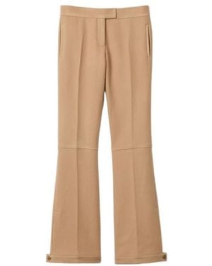 Miu Miu Double Wool Trousers - Natural