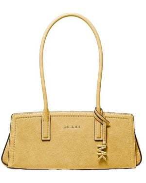 MICHAEL Michael Kors Laila Small Suede Shoulder Bag - Metallic